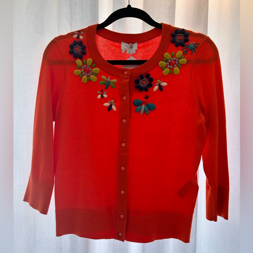kate spade Red Floral Embellished Cardigan